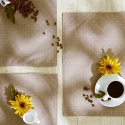 Design Imports Stone Tonal Lattice Print Outdoor Placemat Set/6 -Design Imports GUEST 8300faa7 0b96 4bc3 8796 abd5b2696529