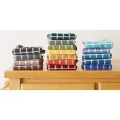 Design Imports Solid Terry Windowpane Dishtowel Set 4 Piece, 16X26", Honey Gold Check -Design Imports GUEST 833ecef8 8208 4204 aec9 86b8578cc1c8