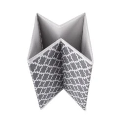 Set Of 2 13"x13"x13" Nonwoven Polyester Lattice Storage Cube Gray - Design Imports -Design Imports GUEST 84737dd1 2628 4cc2 8684 e35704980551