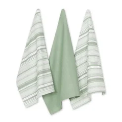 Design Imports Urban Stripe Dishtowel Set 3 Piece, Artichoke Green, 20X30" -Design Imports GUEST 84831195 cdae 4fe0 812e f72b40894155