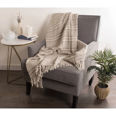 50"x60" Adobe Striped Faux Shearling Throw Blanket Neutral - Design Imports 5 50"x60" Adobe Striped Faux Shearling Throw Blanket Neutral - Design Imports - Image 5
