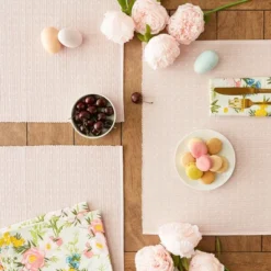 Design Imports Chintz Rose Dobby Dots Rib Placemat Set/6 -Design Imports GUEST 852dd150 589c 4134 a290 3523a51b3c7d