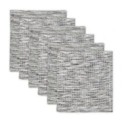 Design Imports Black/Off-White Asst Recycled Cotton Dishcloth Set/6 -Design Imports GUEST 8662524a 01e1 4bec bb3c 052bcfe8f17d