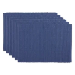 DII Ribbed Solid Placemat Set 6 Piece, French Blue, 13x19" 13 DII Ribbed Solid Placemat Set 6 Piece, French Blue, 13x19" -Design Imports GUEST 86ad38cc 5a70 467d 81a7 51c78d0a6022