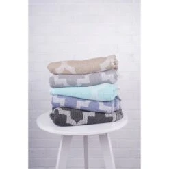 Design Imports 50"x60" Lattice Throw Blanket Gray -Design Imports GUEST 86f483f2 d65e 4940 90a8 5af31987fb63