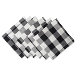 Design Imports Black Buffalo Check Napkin Set/6 -Design Imports GUEST 8727a635 31d8 4a66 b5ff 44061aefef6a