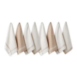 Design Imports Taupe Basic Dishtowel Set/8 -Design Imports GUEST 8913c6e8 7b0a 410c 9417 13a645e2e1eb