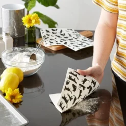 Design Imports Swedish Dishcloth Set/3, Reusable & Absorbent, Cats -Design Imports GUEST 89c125fb ec64 4c1c aa74 30a5bcd2779c
