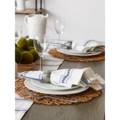 Design Imports French Blue Zig Dobby Stripe Napkin Set/6 -Design Imports GUEST 89e3fb8f 7186 4a93 bc71 9ca6bf7cb8c9