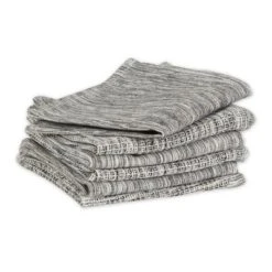 Design Imports Black/Off-White Asst Recycled Cotton Dishcloth Set/6