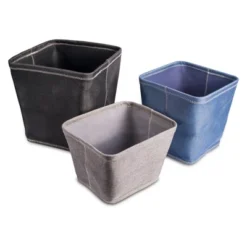 Design Imports Poly Bin Zig-Zag Stitch Variegated Black Trapezoid 13X13X13 Set/2 -Design Imports GUEST 89f7cf83 600a 40a4 a1a6 f1234a917b72 2