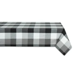 Design Imports Black Tri Color Check Tablecloth 60X84 -Design Imports GUEST 8a0365f2 37e8 4d85 b12a 2a727252b6a3