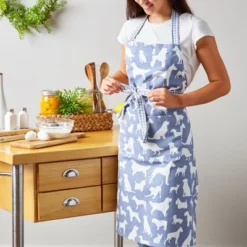 Design Imports Stonewash Blue Dog Print Chef Apron -Design Imports GUEST 8a0fd2cc cb87 4cee 9fd1 dccbb5e2c31b