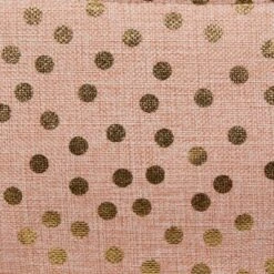 Design Imports Polyester Bin Dots Gold / Millennial Pink Rectangle Medium 16X10X12 -Design Imports GUEST 8a51a070 95f6 433f af19 5822249f574d