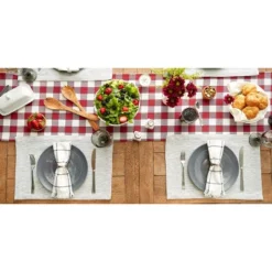 DII Ribbed Recycled Cotton Placemat Set 6 Piece, Light Gray, 13x19" -Design Imports GUEST 8a5d8146 64bf 491a 9ced 1298970903ca