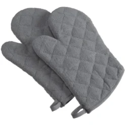 Design Imports Gray Terry Oven Mitt Set/2 -Design Imports GUEST 8ac430e3 119f 48f1 a060 5cce1734429c