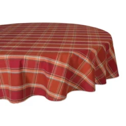 Design Imports Autumn Spice Plaid Tablecloth 70 Round -Design Imports GUEST 8ae54c79 7190 4812 a584 a06429a938de