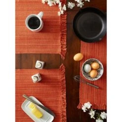 Variegated Spice Fringe Placemat (Set Of 6) -Design Imports GUEST 8b2e6c63 d434 4582 aff2 7c4ce18f0c18