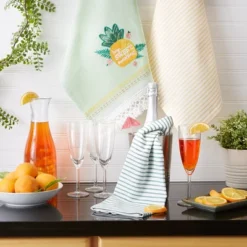 Design Imports Sweet Pineapple Embellished Dishtowel Set/3 -Design Imports GUEST 8b8abd18 6862 44fa a158 3dc63a9349a7