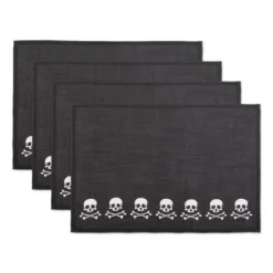 Skulls Embroidered Placemat (Set Of 4) -Design Imports GUEST 8bba65ee aa2a 47c8 b933 44ebae6126ea