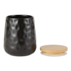 Design Imports Black Matte Dimple Texture Ceramic Canister Set/2 -Design Imports GUEST 8c5e417e b4a0 43c9 a852 1b91257ef2a2