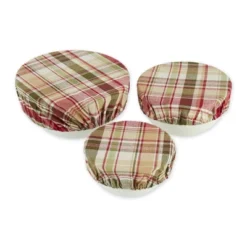 Design Imports Give Thanks Plaid Woven Dish Cover (Set Of 3) -Design Imports GUEST 8d0133eb db7e 4ba9 9628 c996c69de058