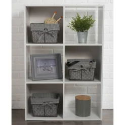 Design Imports Set Of 3 S Rustic Bronze Chicken Wire Ticking Stripe Liner Baskets Black/White -Design Imports GUEST 8da27fe4 b243 4406 96e4 16b92b693383