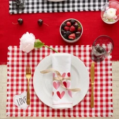 Design Imports Love & Xoxo Checkers Embellished Placemats Set/4 12 Design Imports Love & Xoxo Checkers Embellished Placemats Set/4 -Design Imports GUEST 8dab03f6 eca5 4aa5 8900 67dc8efe1874