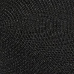 DII Tassel Embellished Placemat Set 6 Piece, Black Tassel, 15" Dia -Design Imports GUEST 8de71d3c 37c1 4313 8eb5 38ef3a902b75