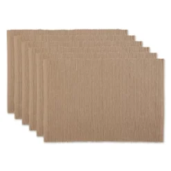 DII Ribbed Solid Placemat Set 6 Piece, Stone, 13x19" 13 DII Ribbed Solid Placemat Set 6 Piece, Stone, 13x19" -Design Imports GUEST 8e1bf90b 8092 461f 8fc1 c7fb6072f0d2