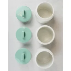 Design Imports Aqua Ceramic Jar Canister Set/3 -Design Imports GUEST 8e3e672d 6b52 47ed b04a 79a5cd6ab3df