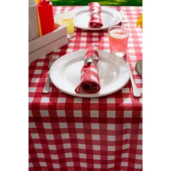 Design Imports Tango Red Check Outdoor Tablecloth With Zipper 60X120 -Design Imports GUEST 8e83f598 445b 4012 bd2e 7d8e38f003b4