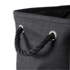 Design Imports Polyester Bin Variegated Black Rectangle Large 17.5X12X15 -Design Imports GUEST 8f080832 7bd3 459c bb5f dd4d148b7d94