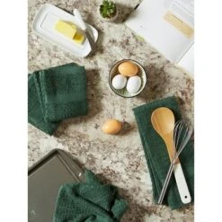 Design Imports Terry Waffle Solid Dishtowel Set 4 Piece, 15X26", Dark Green -Design Imports GUEST 8f97ea45 25cc 453d 81a3 16fd2ac4f92f