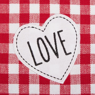 Design Imports Love & Xoxo Checkers Embellished Placemats Set/4 1 Design Imports Love & Xoxo Checkers Embellished Placemats Set/4