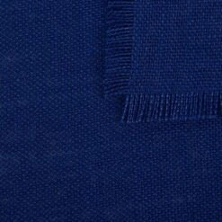 DII Jute Solid Placemat Set 6 Piece, Nautical Blue, 13x19"