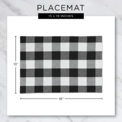 Design Imports Black Ribbed Placemat Set/6 -Design Imports GUEST 90ca8e03 9103 4377 a066 9b2fea1a478f 1