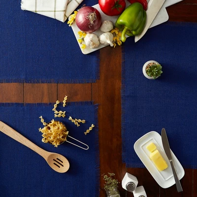 DII Jute Solid Placemat Set 6 Piece, Nautical Blue, 13x19" 6 DII Jute Solid Placemat Set 6 Piece, Nautical Blue, 13x19" - Image 6