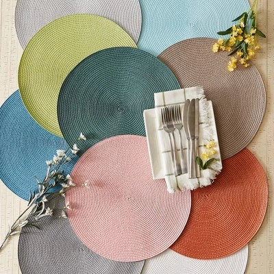 DII Solid Woven Placemat Set 6 Piece, Spice, 15" Dia 7 DII Solid Woven Placemat Set 6 Piece, Spice, 15" Dia - Image 7