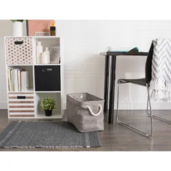 18" X 12" X 15" Large Polyester Variegated Rectangle Storage Bin Gray - Design Imports -Design Imports GUEST 911a7b28 2303 4289 b9ba 4c396d9b1fb2