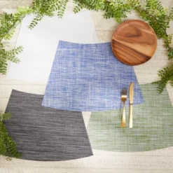 Design Imports Blue Tweed Round Table Placemat Set/6 -Design Imports GUEST 921e5f4e 9dc7 4efc b592 ca272c66b420