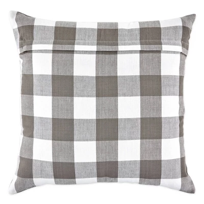 4pk 18"x18" Gingham Buffalo Check Assorted Square Throw Pillow Covers Gray/White - Design Imports 4 4pk 18"x18" Gingham Buffalo Check Assorted Square Throw Pillow Covers Gray/White - Design Imports - Image 4
