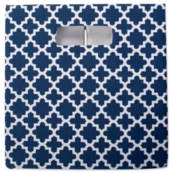 Polyester Cube Lattice Nautical Blue Square 13x13x13 -Design Imports GUEST 9340b536 4878 4dc6 94b0 f7ca673e986d