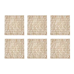 TAUPE WOVEN PAPER SQUARE PLACEMAT SET/6 5 TAUPE WOVEN PAPER SQUARE PLACEMAT SET/6 -Design Imports GUEST 94e98a1d af90 406a 841b 51a24b224489