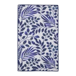 Design Imports Washed Waffle Dishtowel Set/2, Dusty Blue