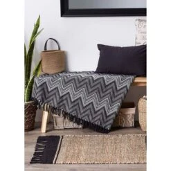 50"x60" Zig-Zag Chevron Throw Blanket - Design Imports -Design Imports GUEST 954e434b 3a4f 43e3 a5f2 1b8c63737a09