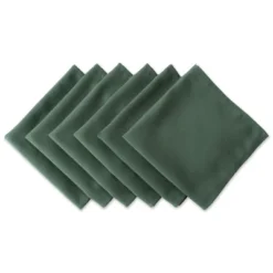 Design Imports Solid Cotton Napkin Set 6 Piece, Dark Green, 18X18" -Design Imports GUEST 955d5e77 7a18 4d31 851a 844a4e78fcf6