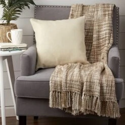 50"x60" Variegated Acrylic Throw Blanket Stone - Design Imports -Design Imports GUEST 97086606 d5a7 471f af36 d7b87058a9f0