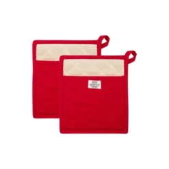Design Imports Chino Potholder Set/2, Red Cider -Design Imports GUEST 9755e72c f42a 4e9f ac5b 6785019bc170