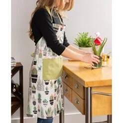 Design Imports Printed Chef Apron Urban Cactus